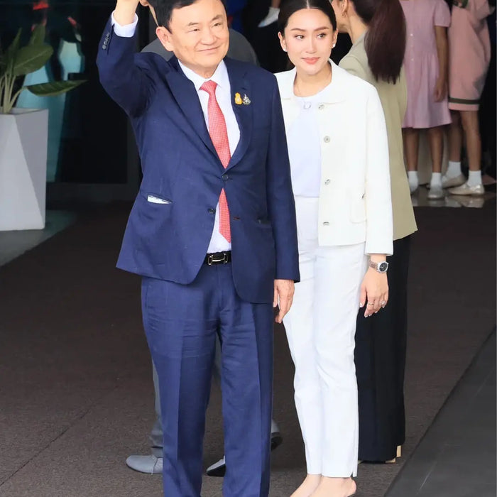 Former Prime Minister of Thailand, Thaksin Shinawatra, arrived at the Bangkok airport.